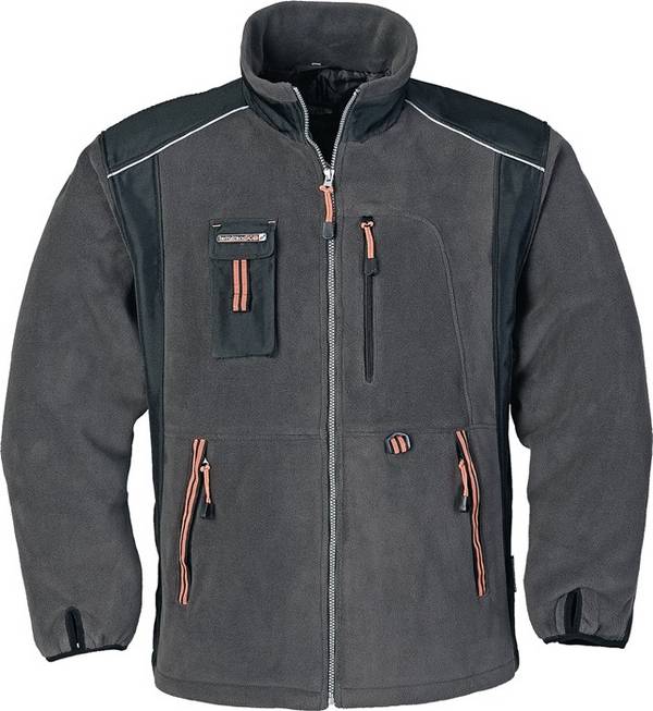 Fleecejacke Gr.XL dunkelgrau/schwarz/orange TERRATREND