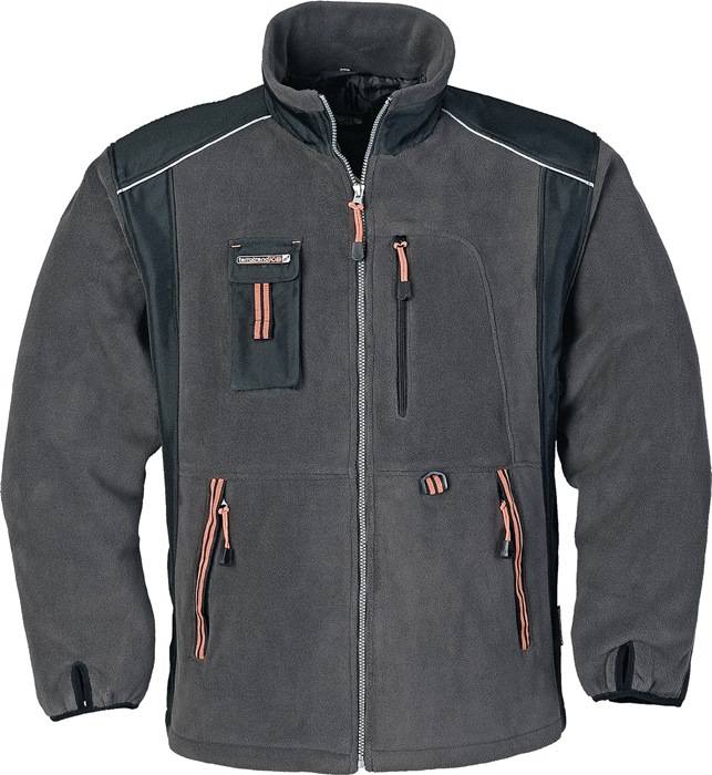 Fleecejacke Gr.XL dunkelgrau/schwarz/orange TERRATREND-0