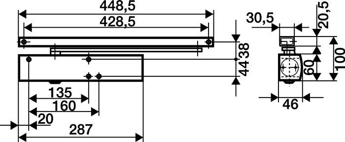 Türschließer TS 5000 Normalmont.Bands.EN 2-6 silber EN 2-6 GEZE-4