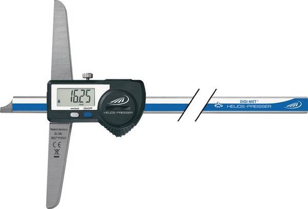 Tiefenmessschieber DIN 862 DIGI-MET IP67 200mm D.ausg.ger.Schiene H.PREISSER