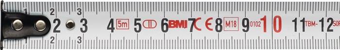 Taschenrollbandmaß chrom L.5m B.19mm mm/mm EG II Ku.Automatic BMI-1