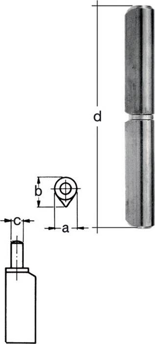 Profilrolle Band-L.120mm STA blk Stift-Ø 9mm GAH-0