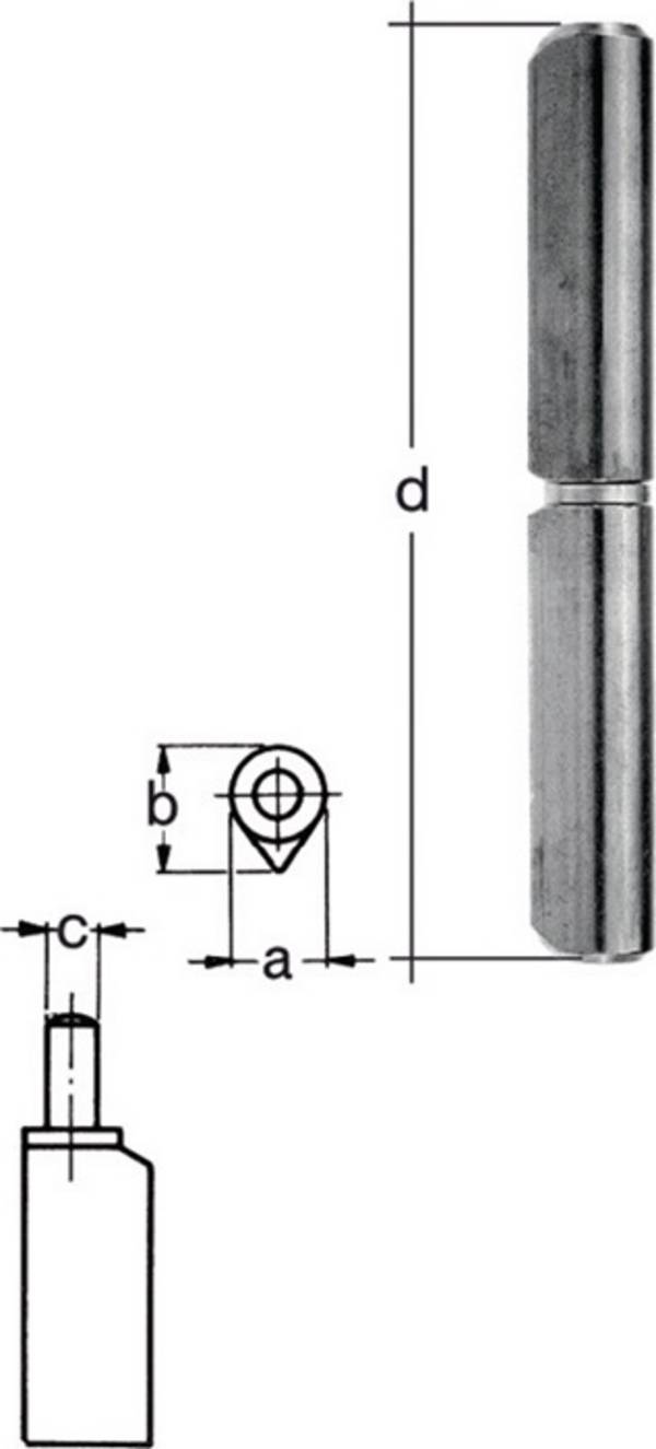 Profilrolle Band-L.120mm STA blk Stift-Ø 9mm GAH