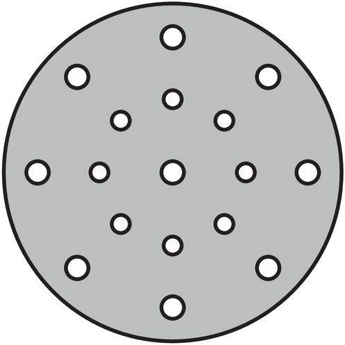 PS 73 CWK Scheiben kletthaftend wirkstoffbeschichtet, 150 mm Korn 80 Lochform GLS51-0