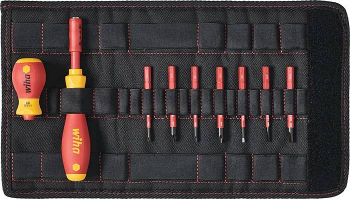 Wiha Werkzeuge GmbH Schraubendrehersatz SlimVario® 9-tlg.m.Wechselkl.VDE isol.WIHA 41232-0