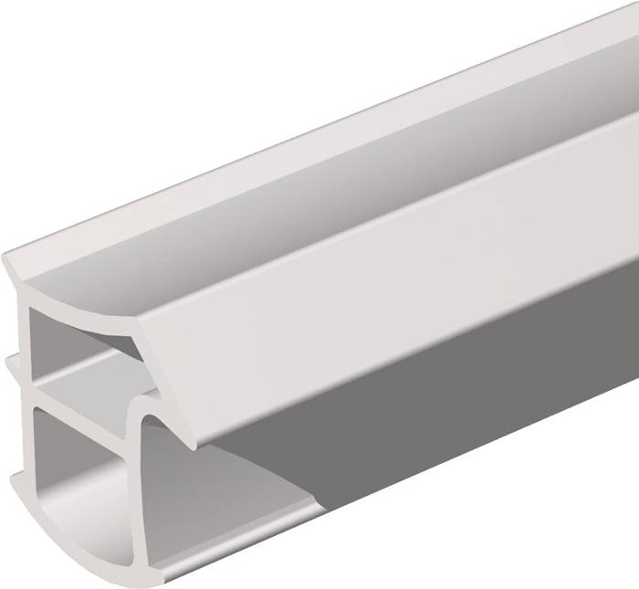 Türanschlagdg.K2154 L.5m z.Einstecken W-PVC blk weiß ELLEN-0