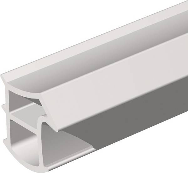 Türanschlagdg.K2154 L.5m z.Einstecken W-PVC blk weiß ELLEN