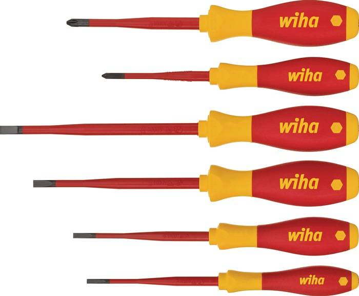 Wiha Werkzeuge GmbH Schraubendrehersatz 3201 K6 6-tlg.Schlitz/PH slim fix VDE WIHA 35389-0
