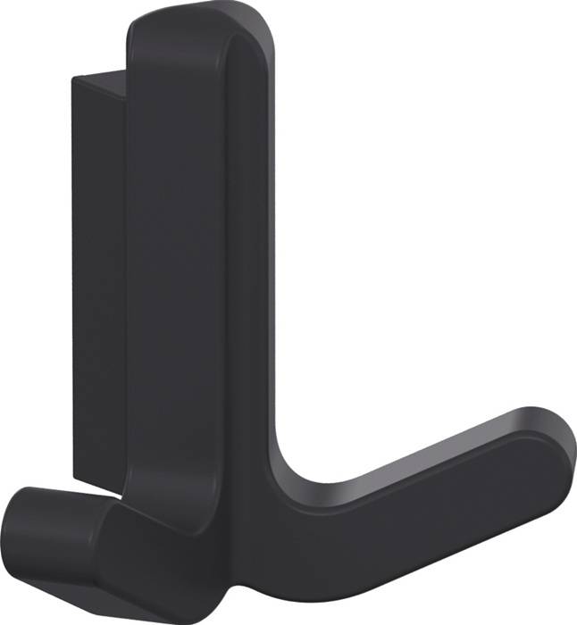Doppelhaken Ser.477 matt,elastisch Ku.(TPU) 92 grau H.69mm HEWI-0