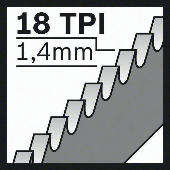 Säbelsägeblatt S 922 EF L.150mm B.19mm TPI 18 1,4mm geschr.,gefr.25 St./Karte-3