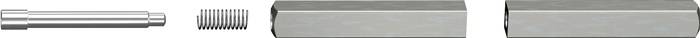 Panik-Stift 120 FS SECURE 4-KT.9mm TS 79-85mm geteilter Vollstift OGRO-0