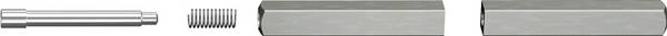 Panik-Stift 120 FS SECURE 4-KT.9mm TS 79-85mm geteilter Vollstift OGRO