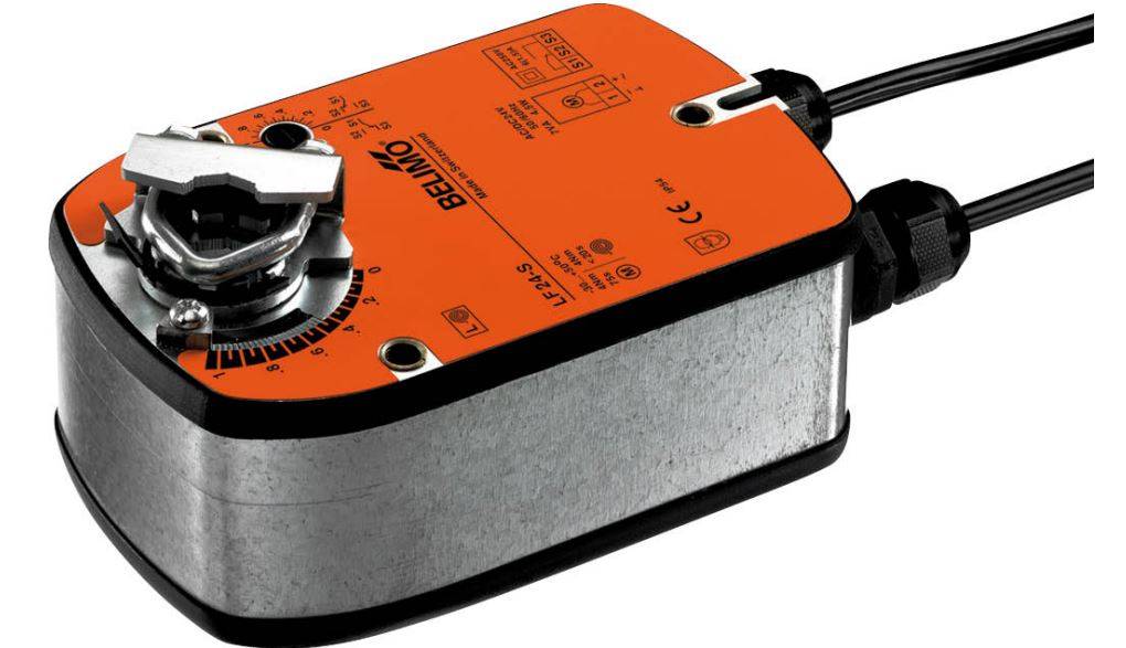 Klappenantrieb AC/DC 24V, HS | LF24-S | 4Nm, Auf-Zu,40...75 s,IP54, Notstellf.-0