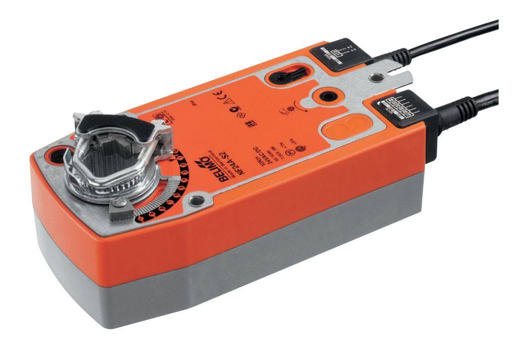 Klappenantrieb AC/DC 24 V, 10Nm | NF24A-S2 | Auf-Zu,75s,IP54,Notstellf.,Hilfssch.-1