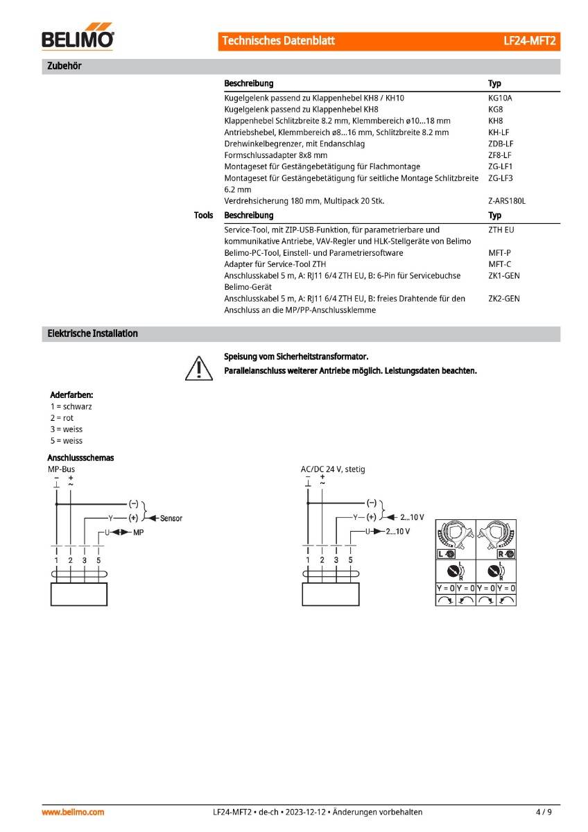 Klappenantrieb AC/DC 24V, MFT | LF24-MFT2 | 4Nm, stetig, 150 s, IP54, Notstellf.-4