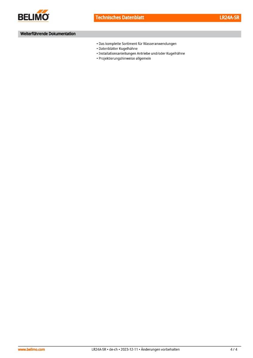 Antrieb f. Kugelhahn AC/DC 24V | LR24A-SR | 5Nm, stetig, 90 s, IP54-4
