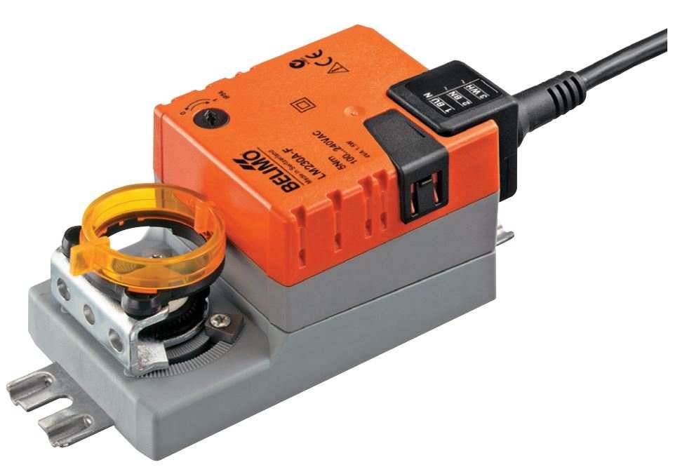 Klappenantrieb LM230A-F, Formschluss 8 x 8 mm5 Nm, 150 s, 95°AC 230 V, Auf-Zu, 3-PunktIP 54,-0