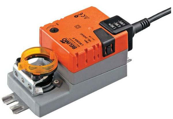 Klappenantrieb LM230A-F, Formschluss 8 x 8 mm5 Nm, 150 s, 95°AC 230 V, Auf-Zu, 3-PunktIP 54,