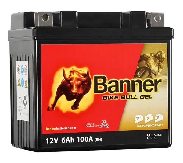 Banner Bike Bull Gel BGT7-3 (506 21) Motorradbatterie - 12V 6Ah-0
