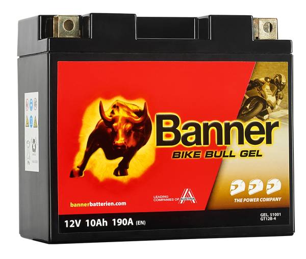 Banner Bike Bull Gel BGT12B-4 (510 01) Motorradbatterie - 12V, 10Ah