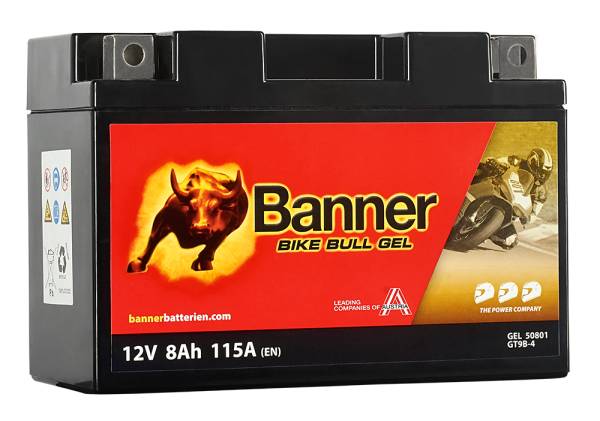 Banner Bike Bull Gel BGT9B-4 (508 01) Motorradbatterie - 12V 8Ah