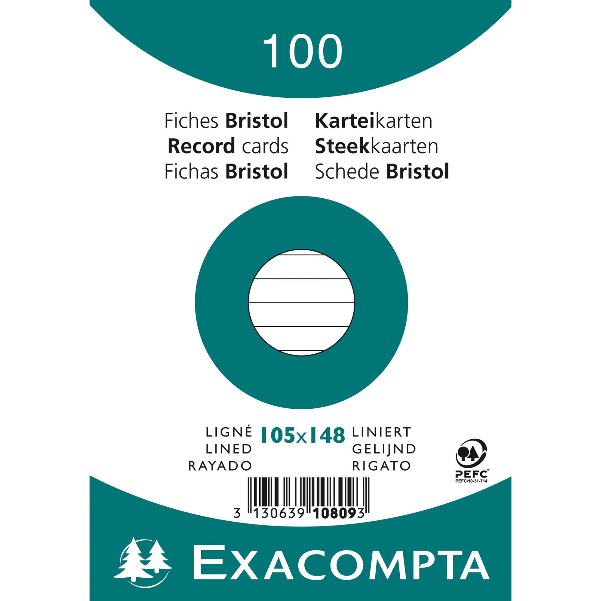 Karteikarte DIN A6 liniert weiß 100 St./Pack.-0