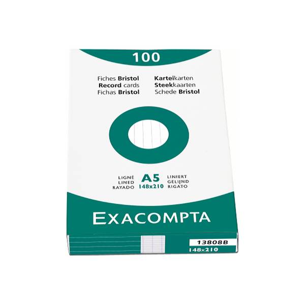 Karteikarte DIN A8 blanko Karton weiß 100 St./Pack.