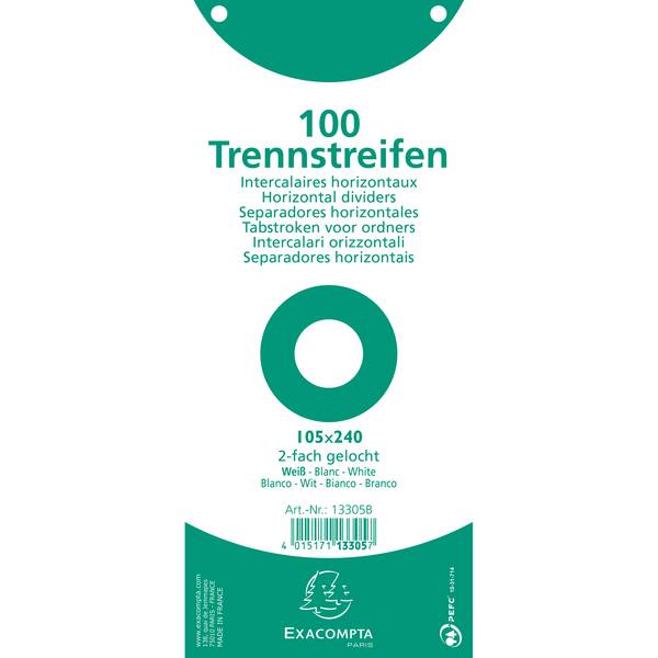 Trennstreifen 105x240mm 2fach gel. ws 100St.