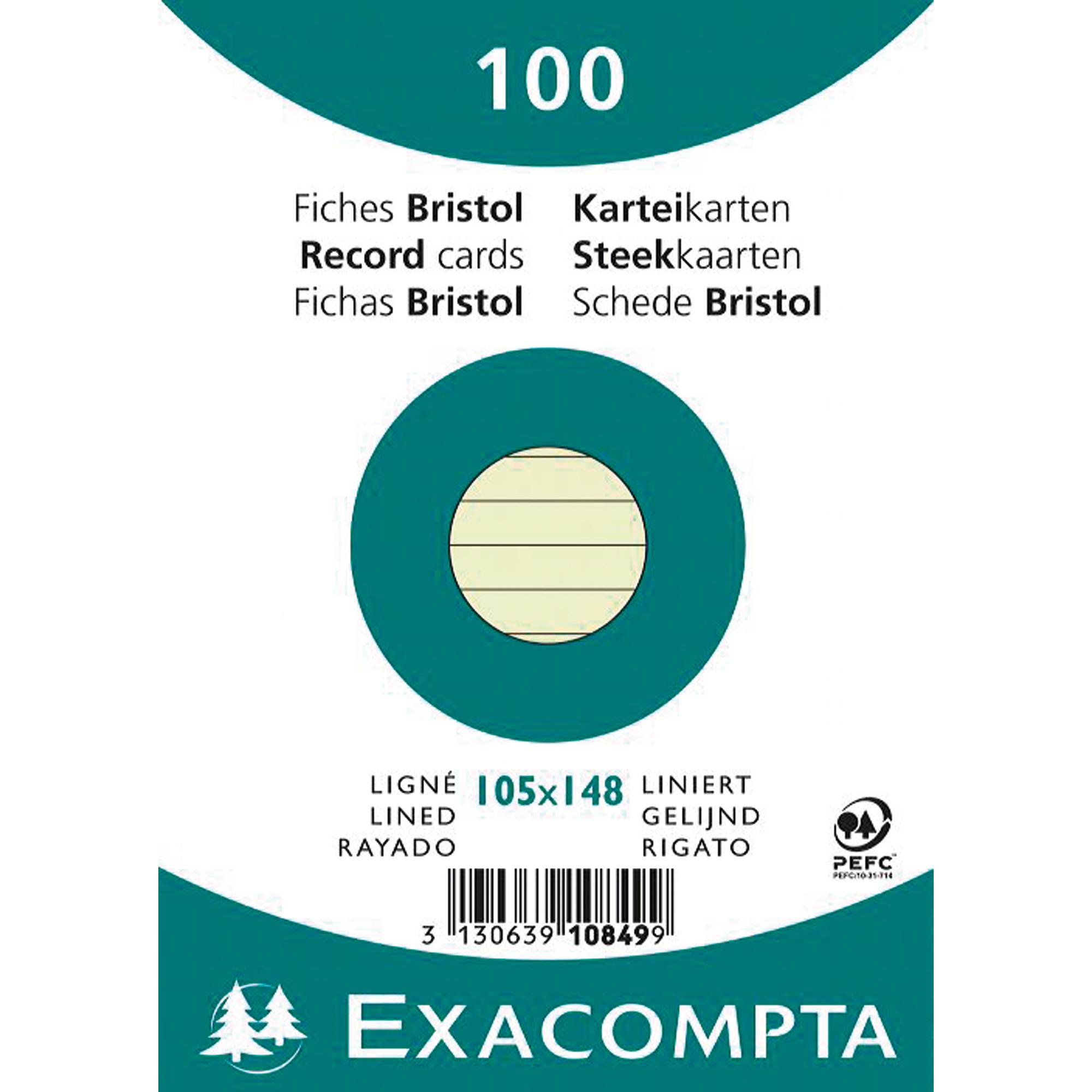 Karteikarte DIN A6 liniert grün 100 St./Pack.-0