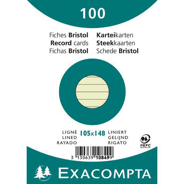 Karteikarte DIN A6 liniert grün 100 St./Pack.