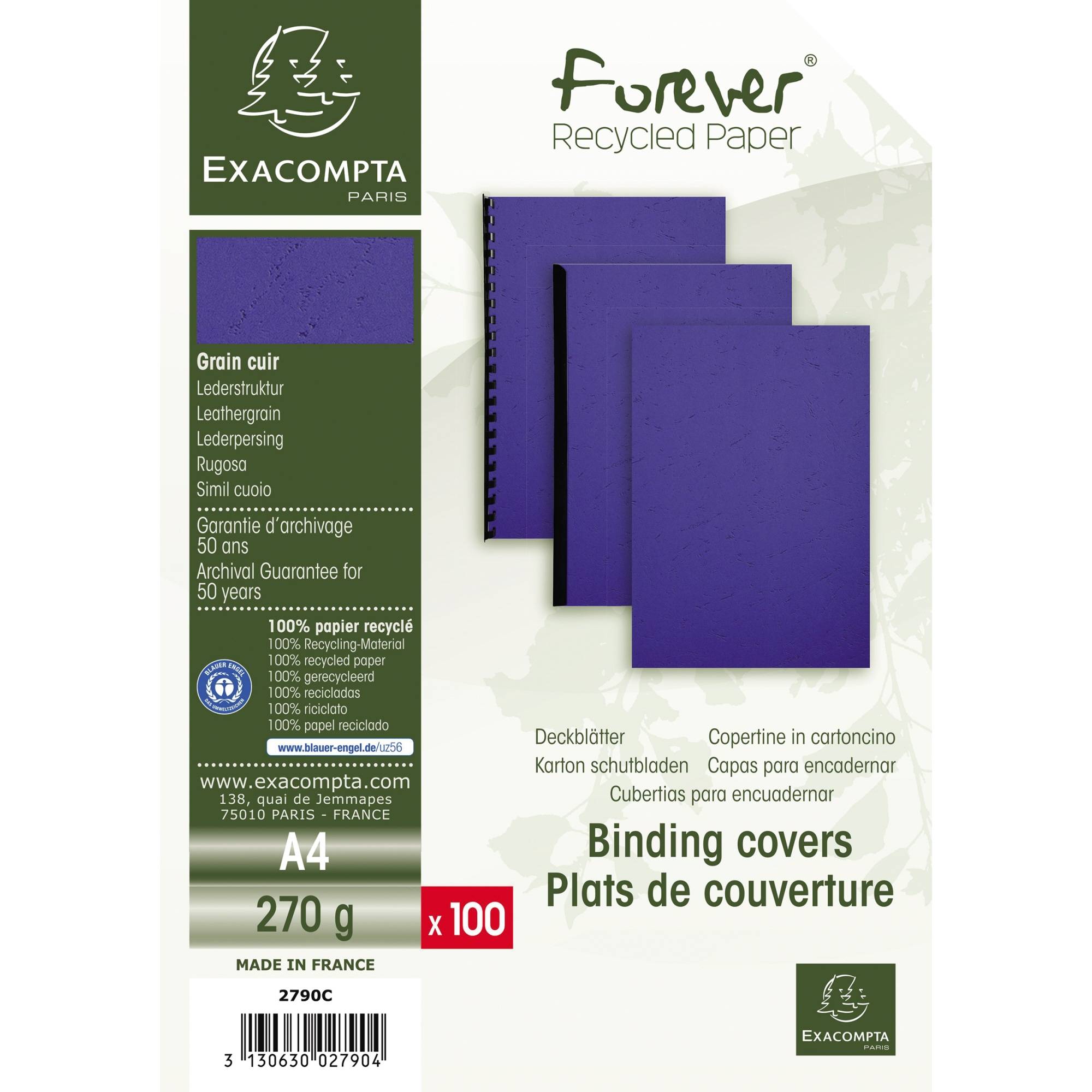 Einbanddeckel Evercover A4 blau 100St.-0