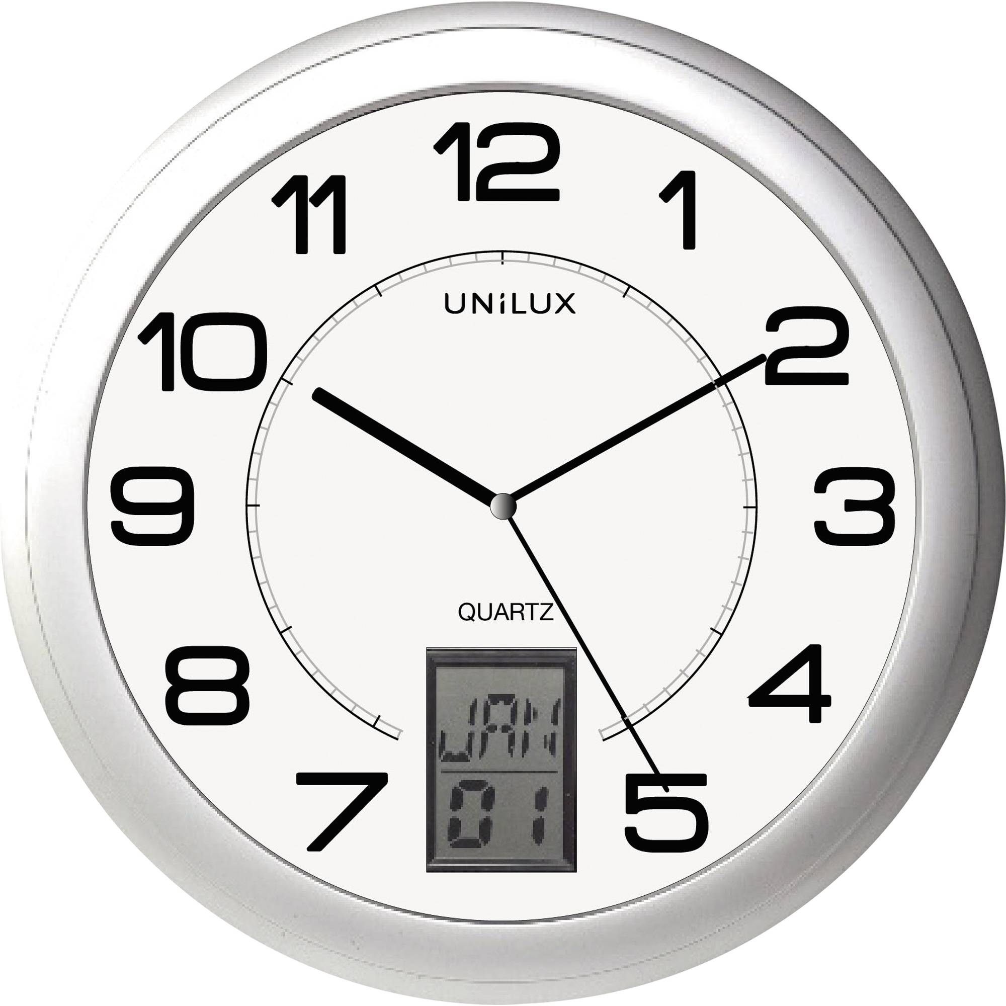 Wanduhr Instinct 30,5cm Edelstahl silber-0