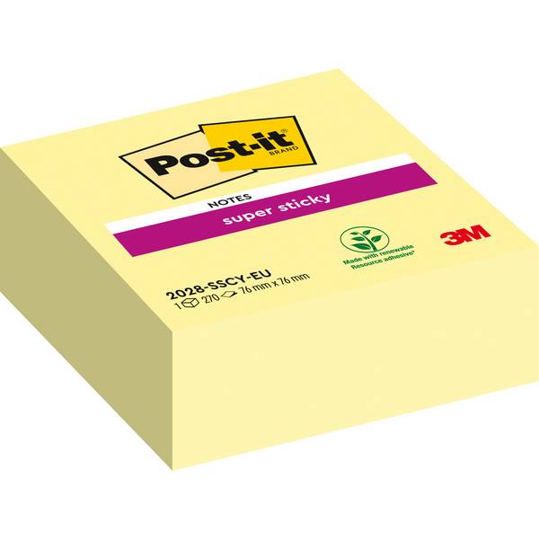 Haftnotizwürfel Super Sticky 76x76mm ge