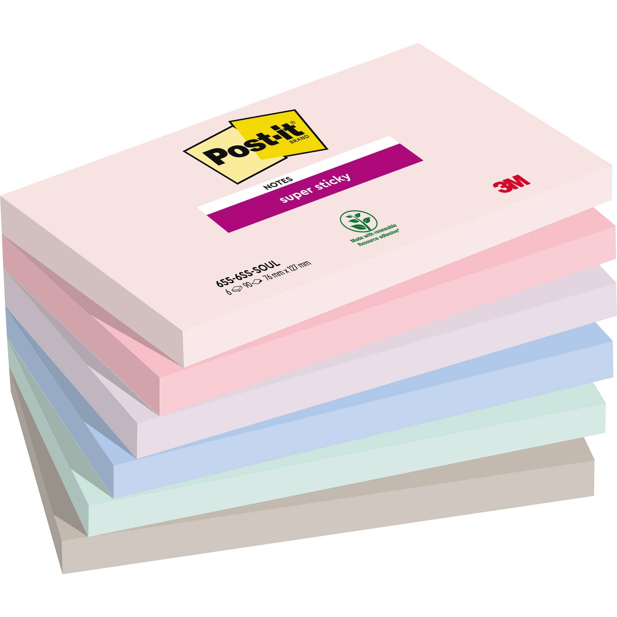 Haftnotiz Super Sticky Notes 127x76mm 6x90Bl-0