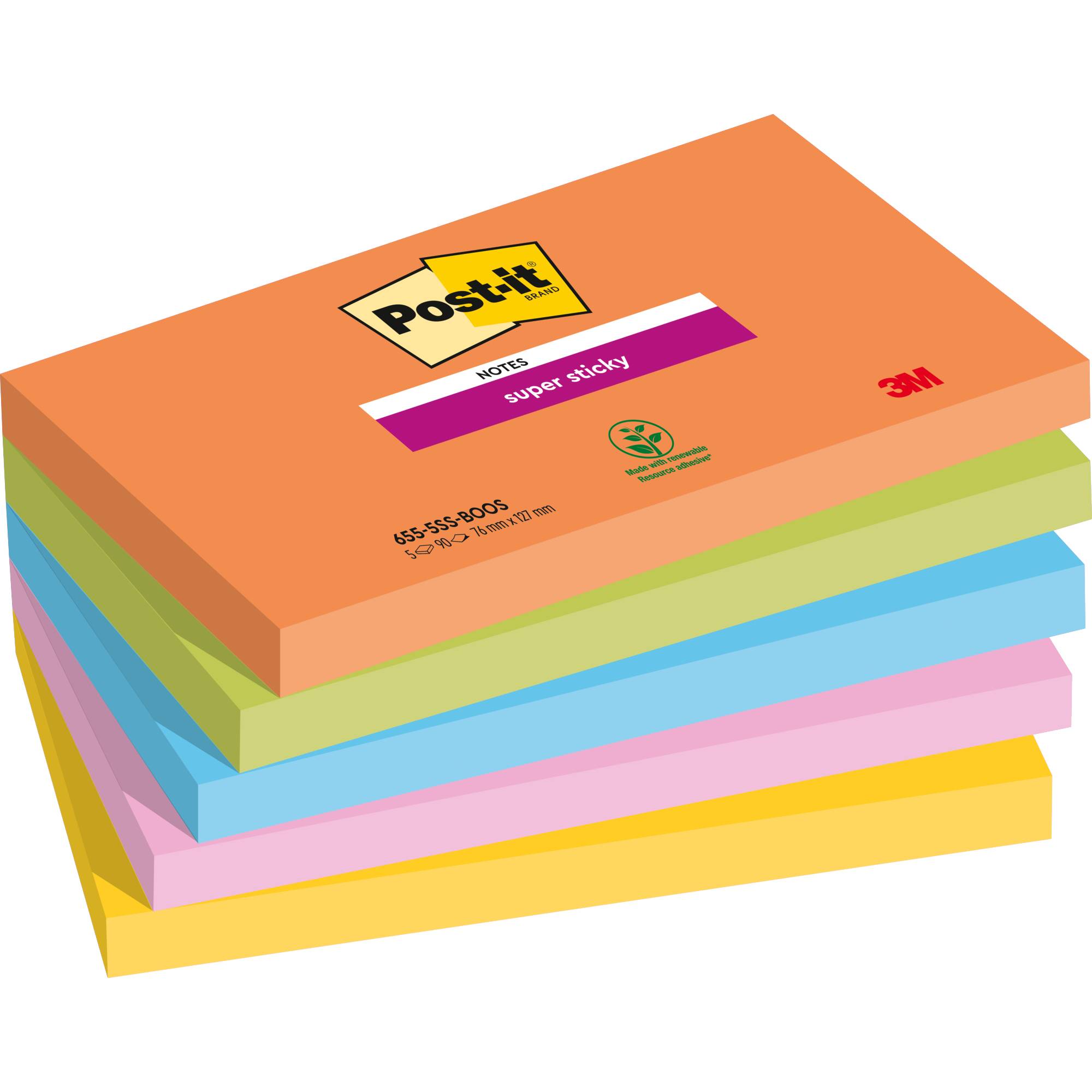 Haftnotiz Super Sticky 127x76mm 90Bl 5St.-0