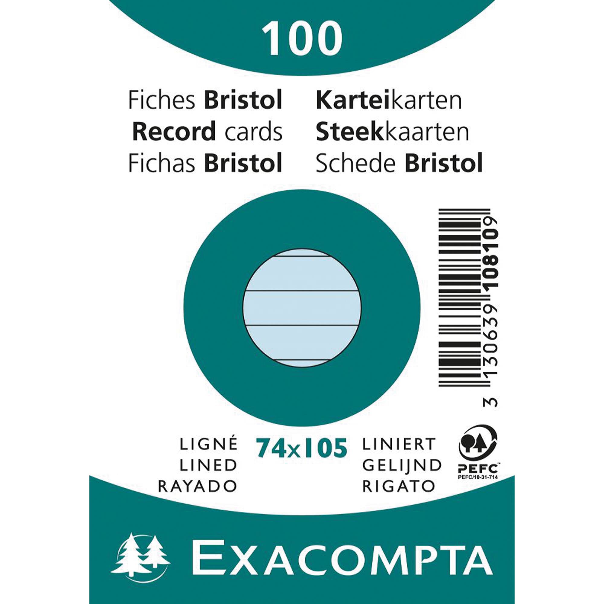 Karteikarte DIN A7 liniert blau 100 St./Pack.