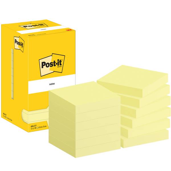 Haftnotiz Notes  76x76mm ge 12x100Bl