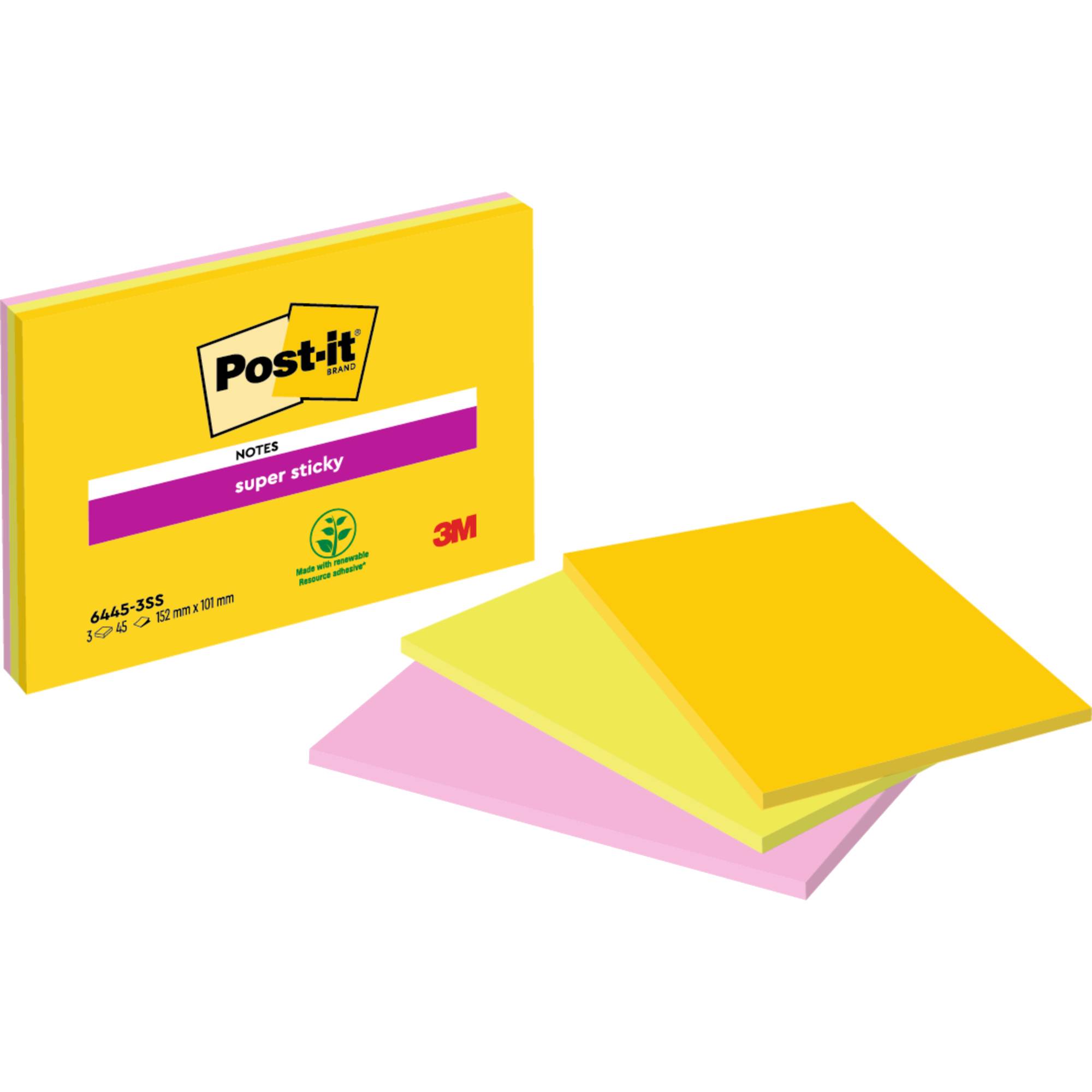 Haftnotiz Super Sticky MeetNotes 101x152mm 3St-0