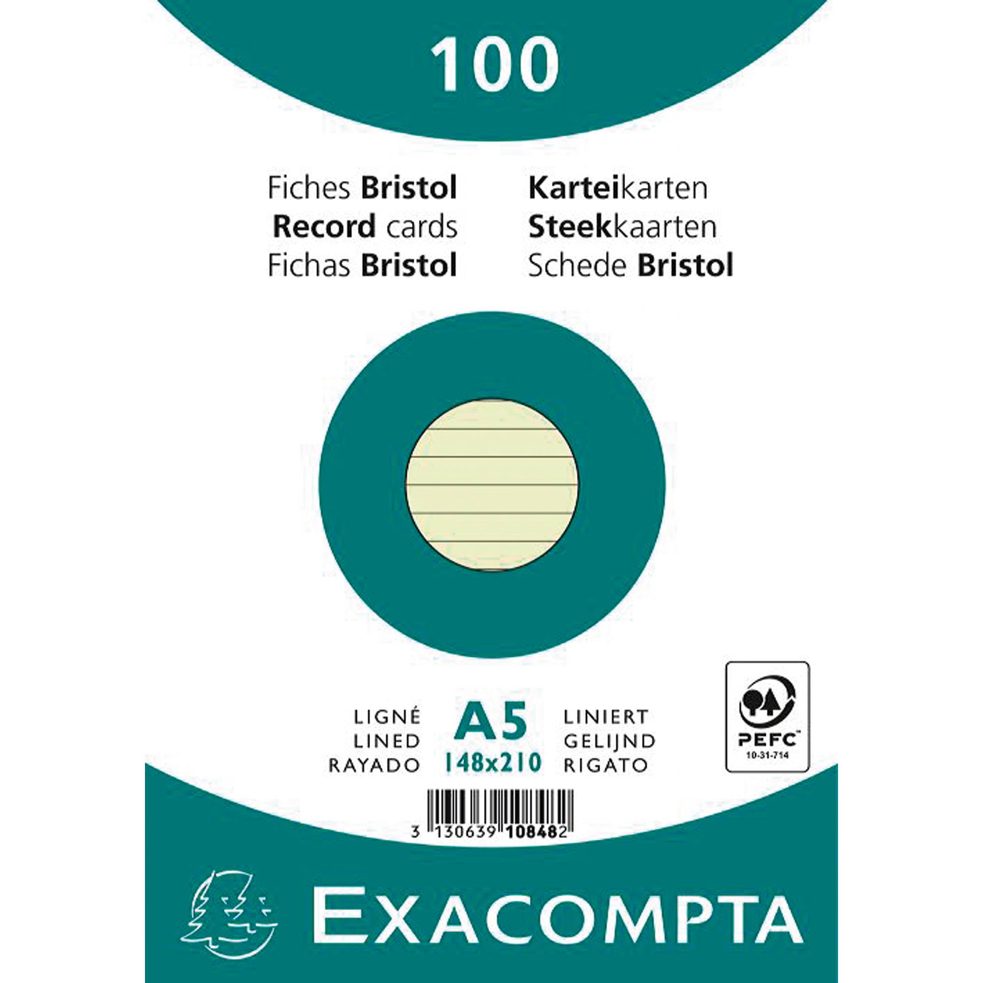Karteikarte DIN A5 liniert grün 100 St./Pack.-0
