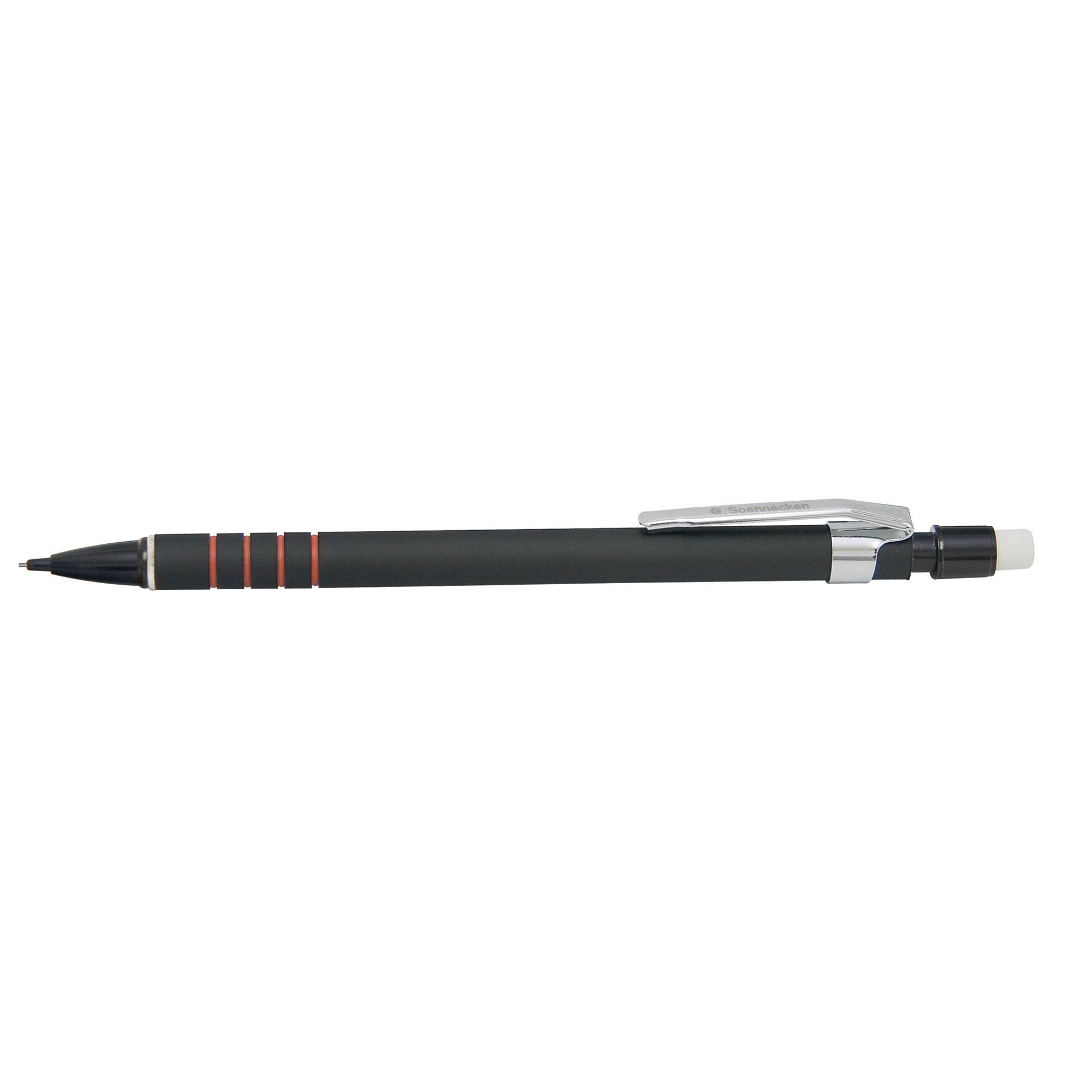 Druckbleistift 0,5mm HB mit Radierer schwarz-0