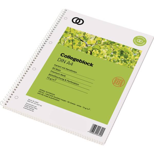 Collegeblock oeco RC A4 80Blatt kariert