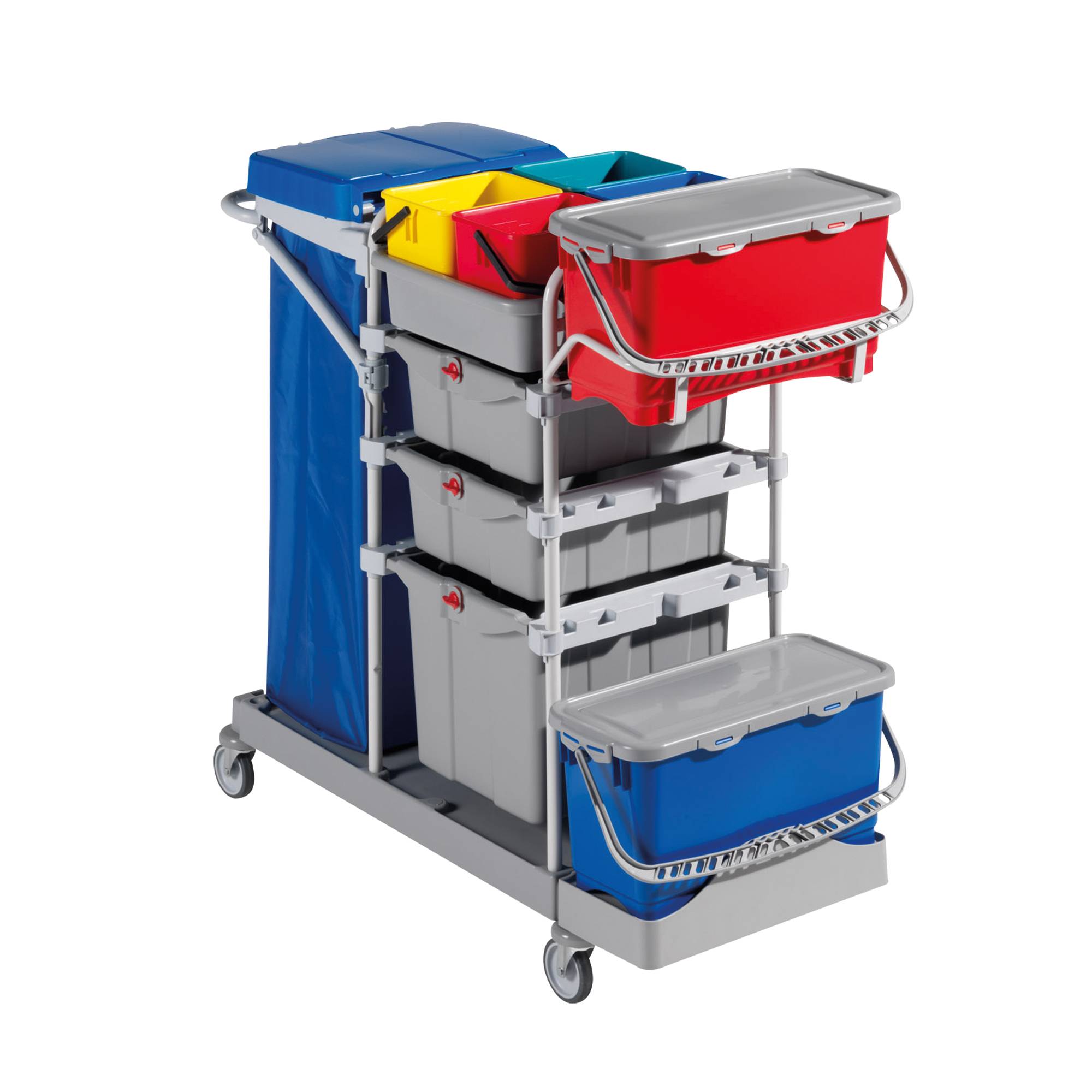 Reinigungswagen Morgan Security 2xTopDown 4x6l - Artikel: 490202900-0