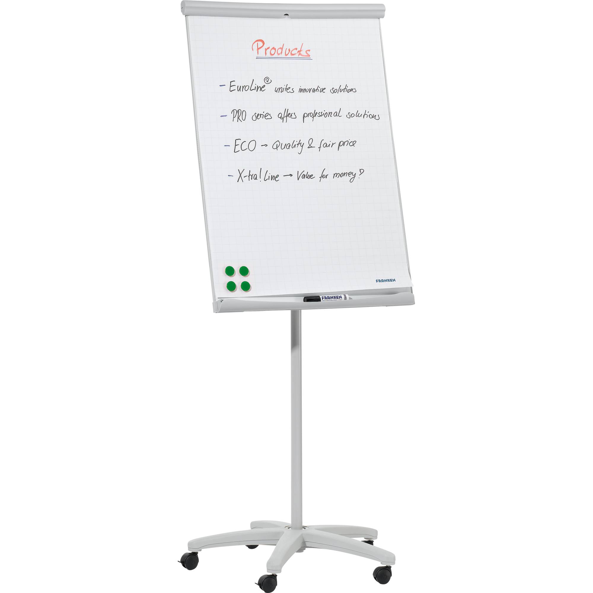 Flipchart U-Act! Line Mobil 70x100cm weiß - Artikel: 150153201-0