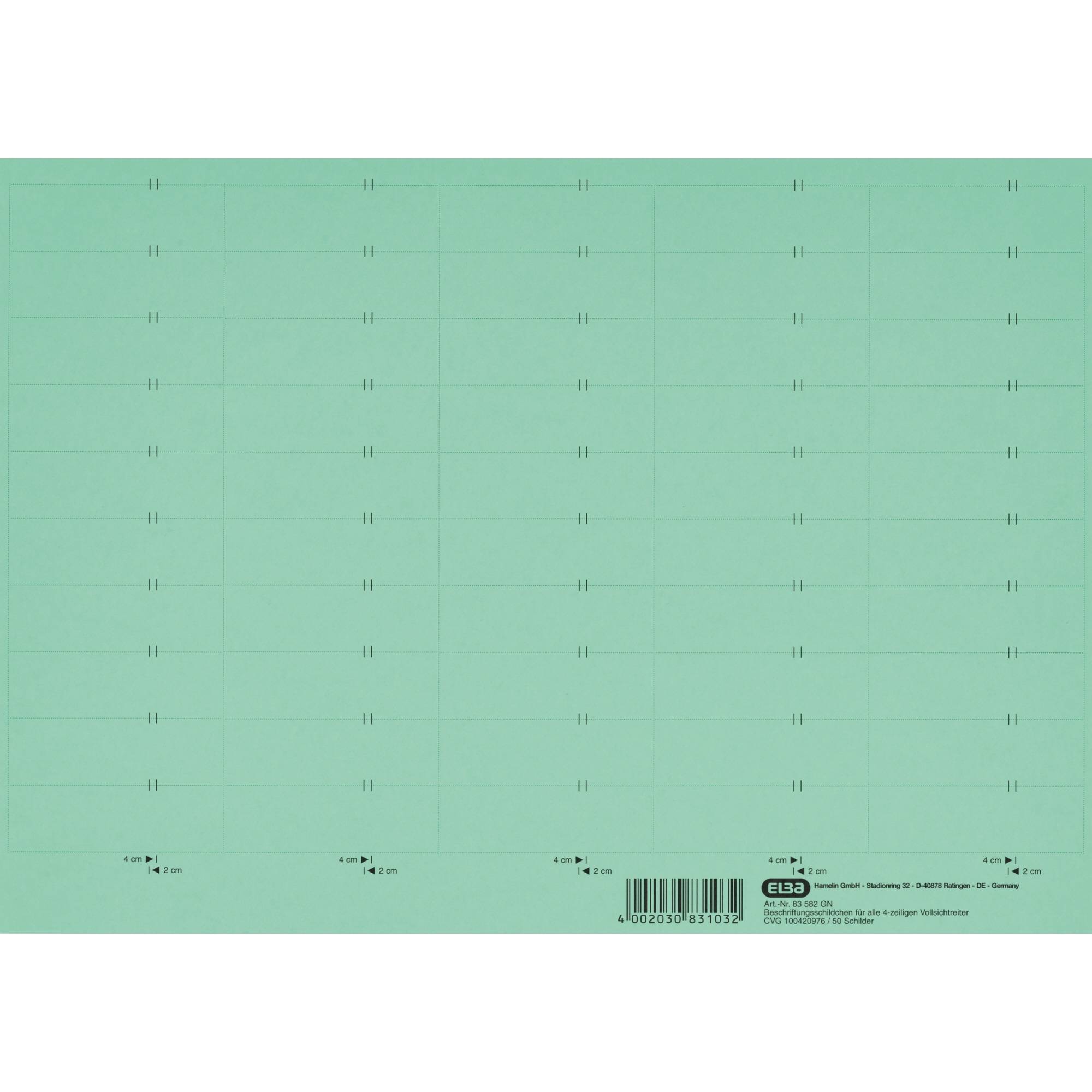 Beschriftungsschild 160g Karton grün 10x50St.-0