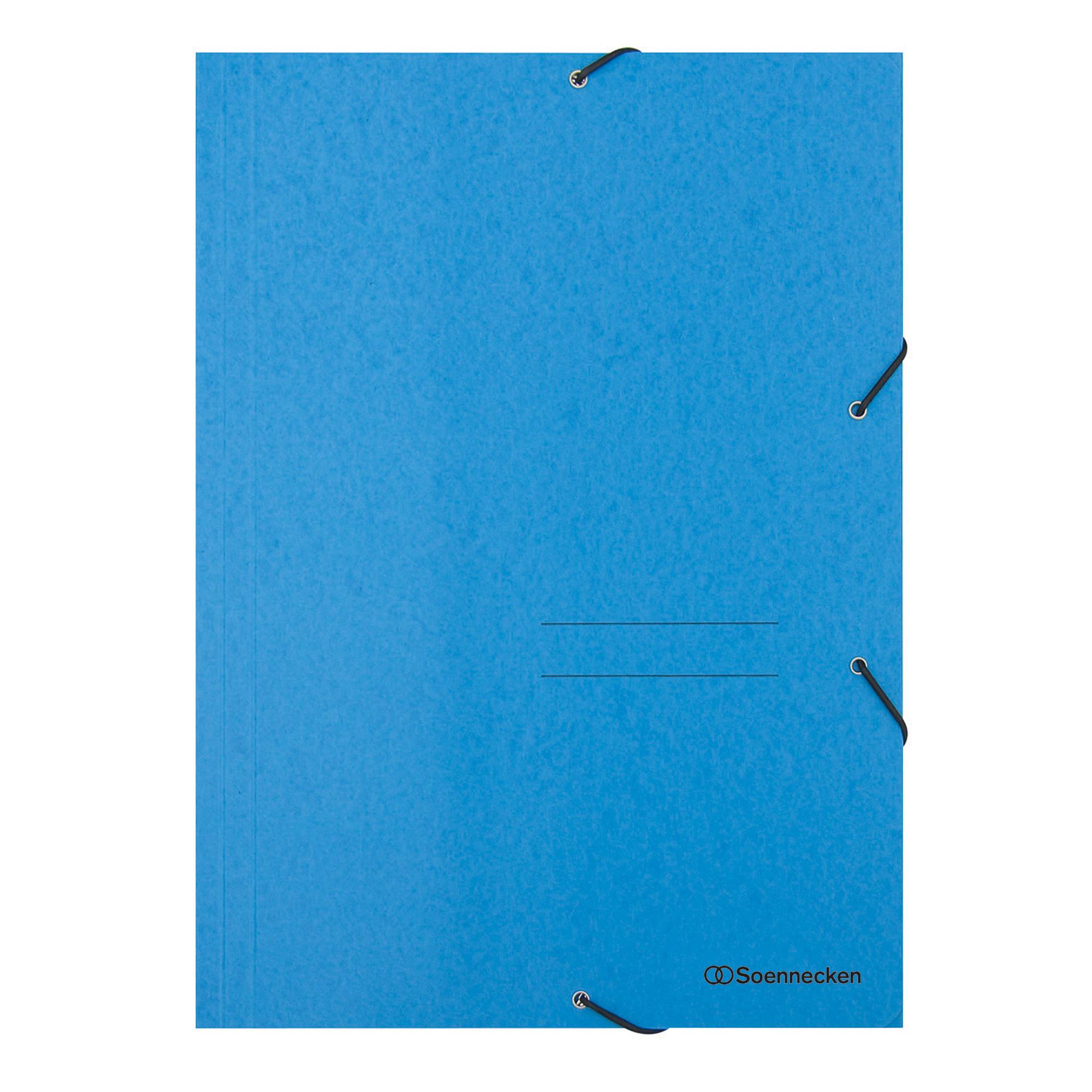 Eckspanner DIN A4 3Klappen und Gummizug blau-0