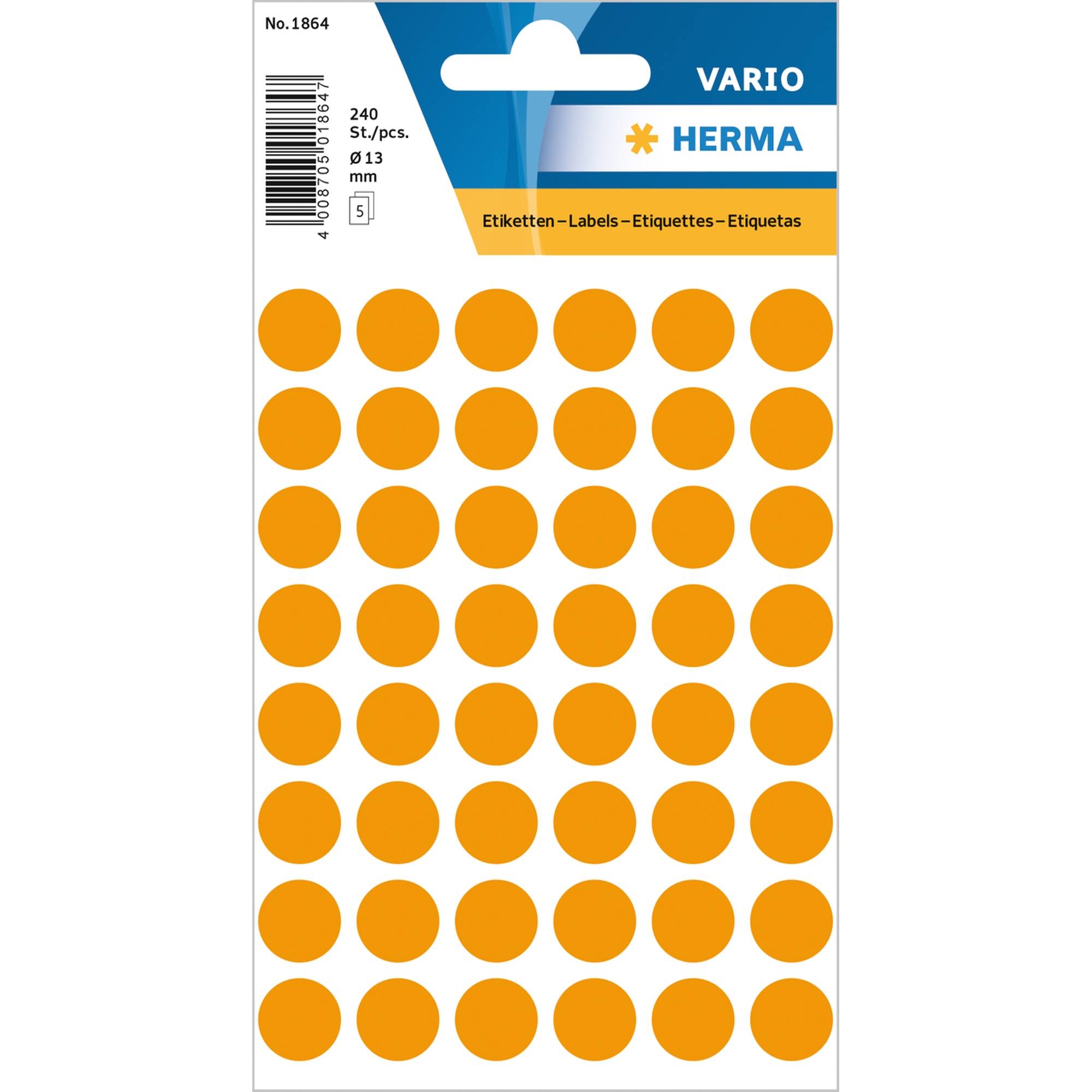 Markierungspunkt 13mm leuchtorange 240 St./Pack.-0