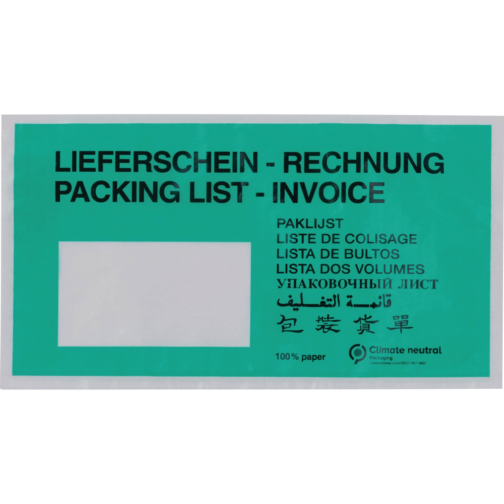 Lieferscheintasche DIN lang Pergamin 250St.-0