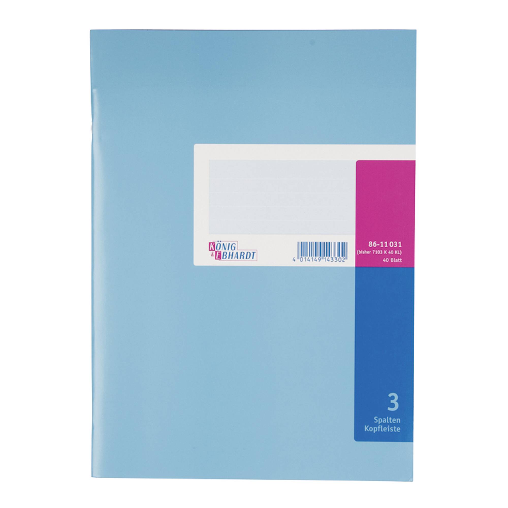 Spaltenbuch DIN A4 40Bl. 3Spalten-0