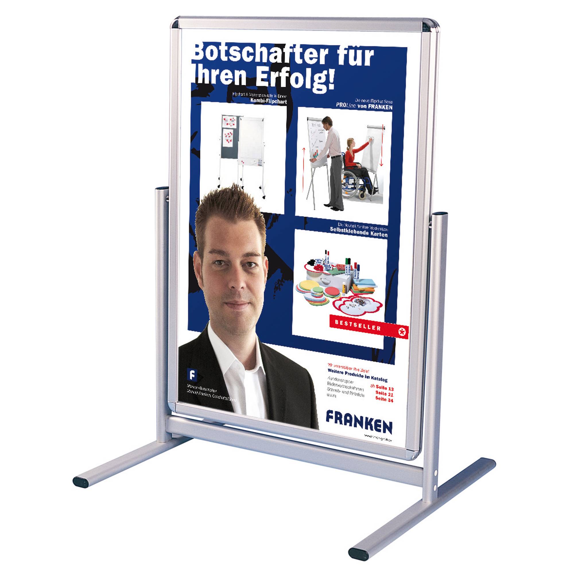 Kundenstopper Outdoor DIN A1 Außenbereich silber-0