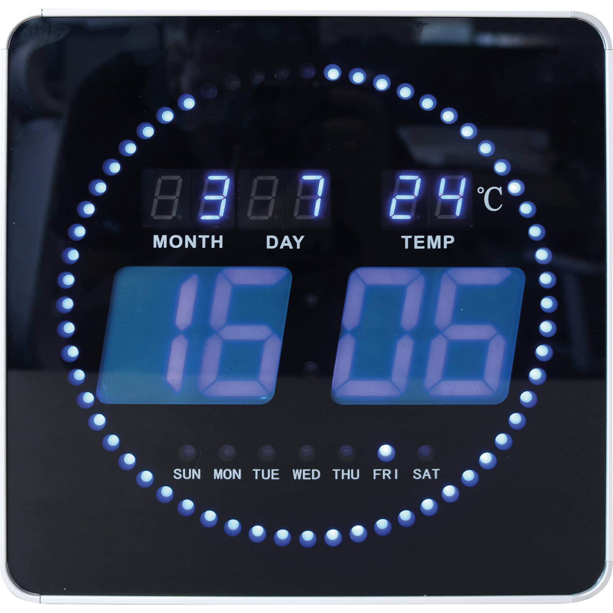 UNILUX LED-Uhr FLO 400124566 schwarz-0